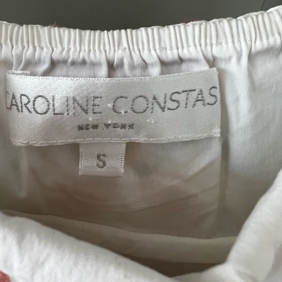 Caroline Constas Tiered Ruffle Embroidered Tank sz S - Picture 4 of 4